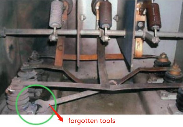 forgotten tools cause arc flash damage
